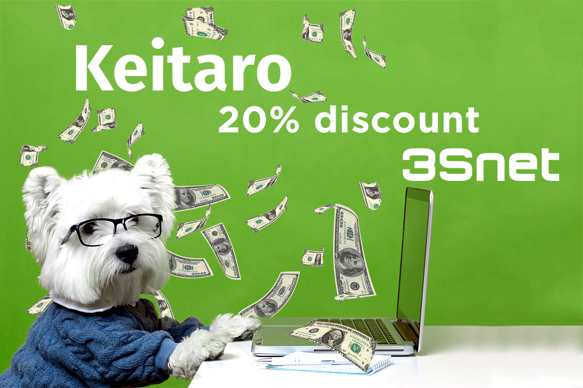 Look for a promo code for a discount in Keitaro on 3SNET!
