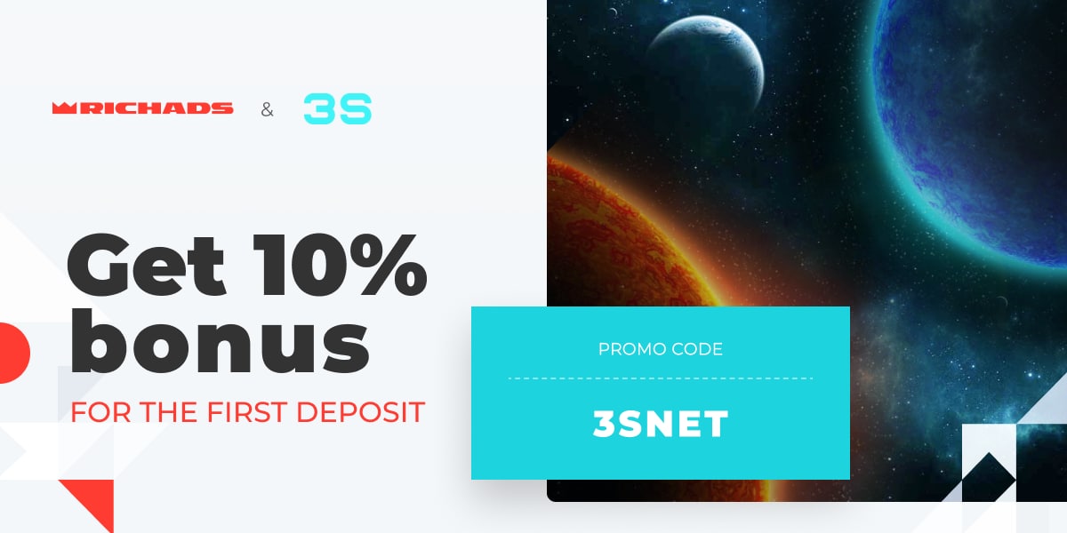 3snet RichAds promocode bonus