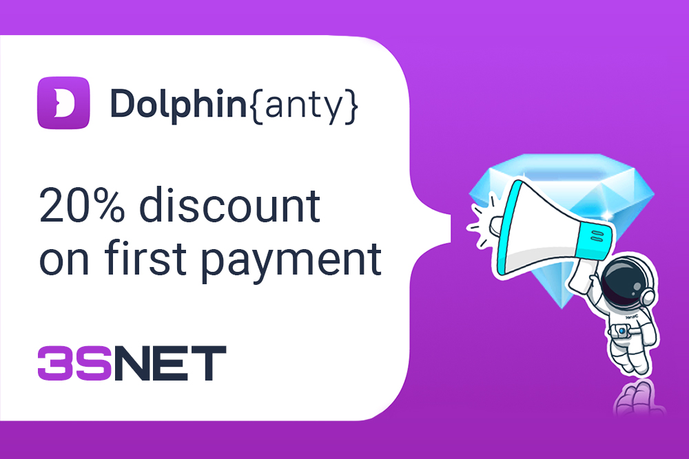 Look for a promo code for a discount in Dolphin anty on 3SNET!