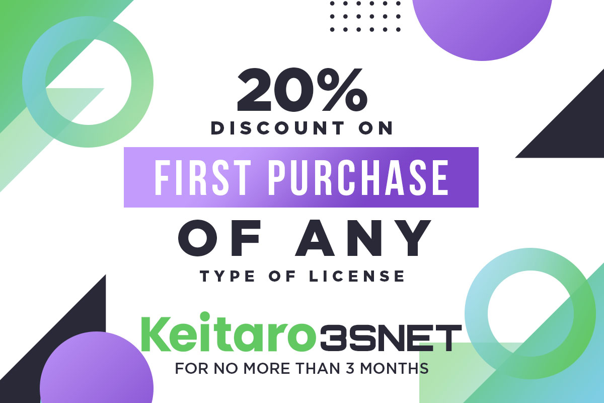 Look for a promo code for a discount in keitaro on 3SNET!