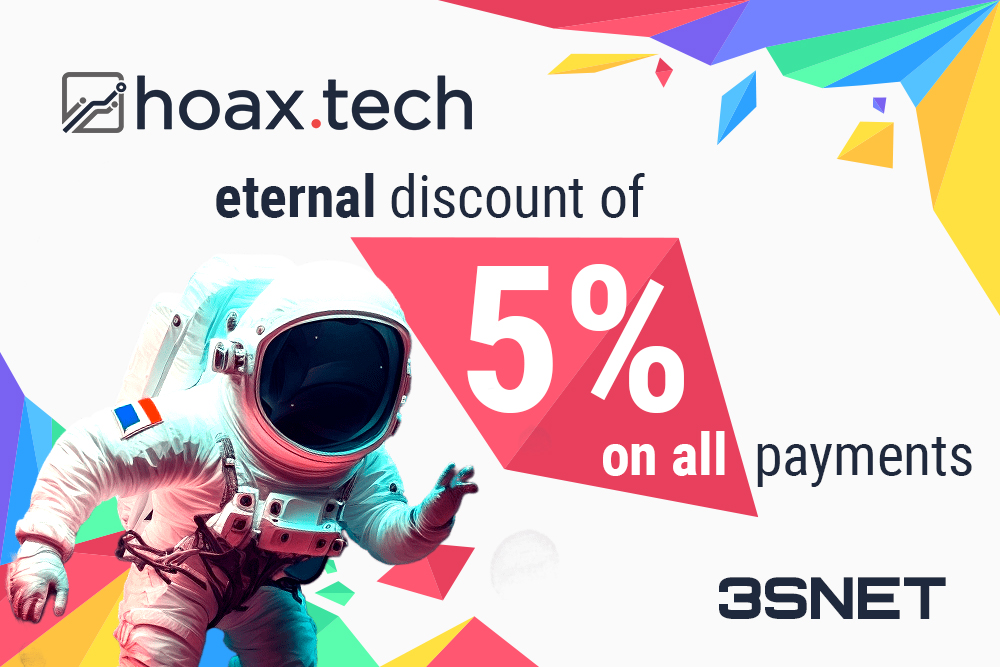 Look for a promo code for a discount in Hoax.Tech on 3SNET!