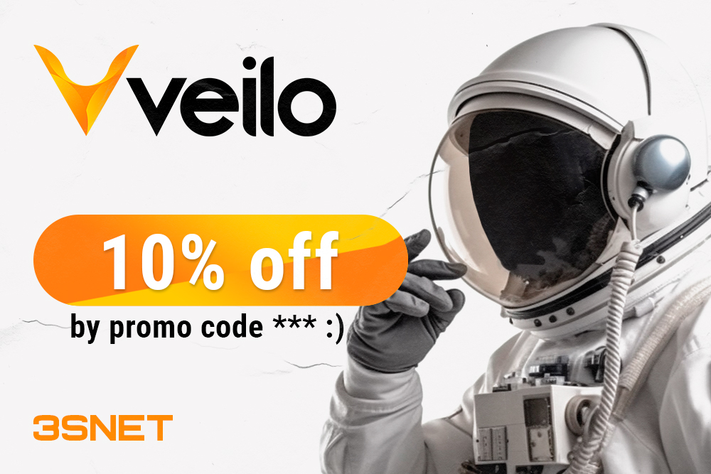 Look for a promo code for a discount in Veilo on 3SNET!