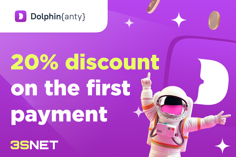 Look for a promo code for a discount in Dolphin anty on 3SNET!