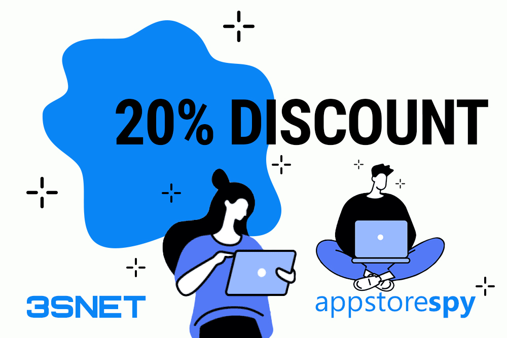 Look for a promo code for a discount in appstorespy on 3SNET!
