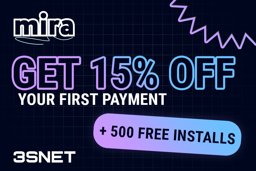 Look for a promo code for a discount in MIRA on 3SNET!