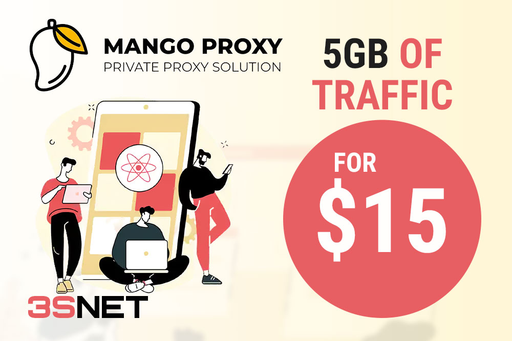 Look for a promo code for a discount in mangoproxy on 3SNET!