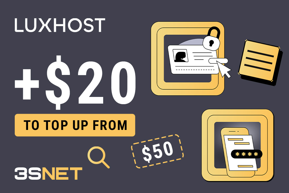 LuxHost promo code - 3snet