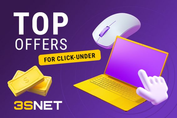 3SNET has compiled a list of offers where online casinos and bookmakers accept traffic via click-under advertising.