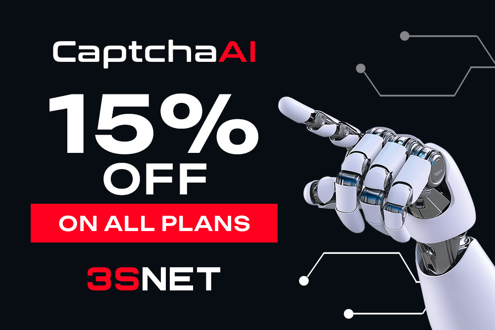 3SNET recommends CaptchaAI — a next-generation AI service for automatic CAPTCHA solving