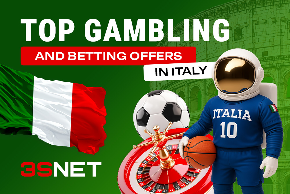Top Betting and Gambling Offers in Italy on 3SNET