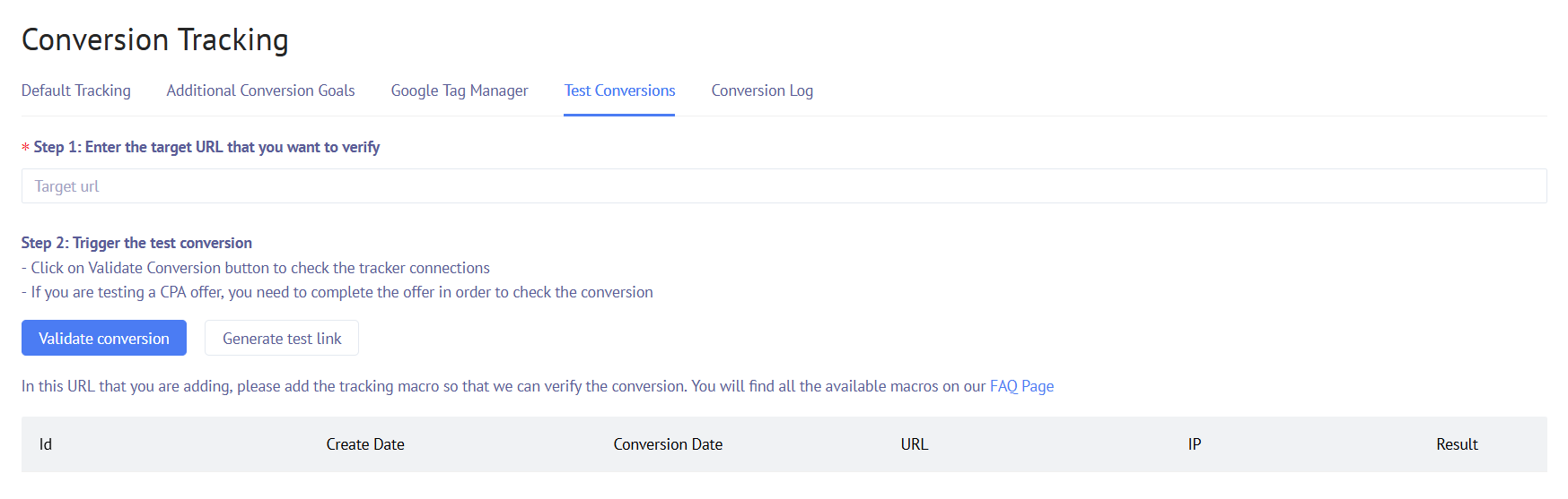 Set Up Postback Tracking
