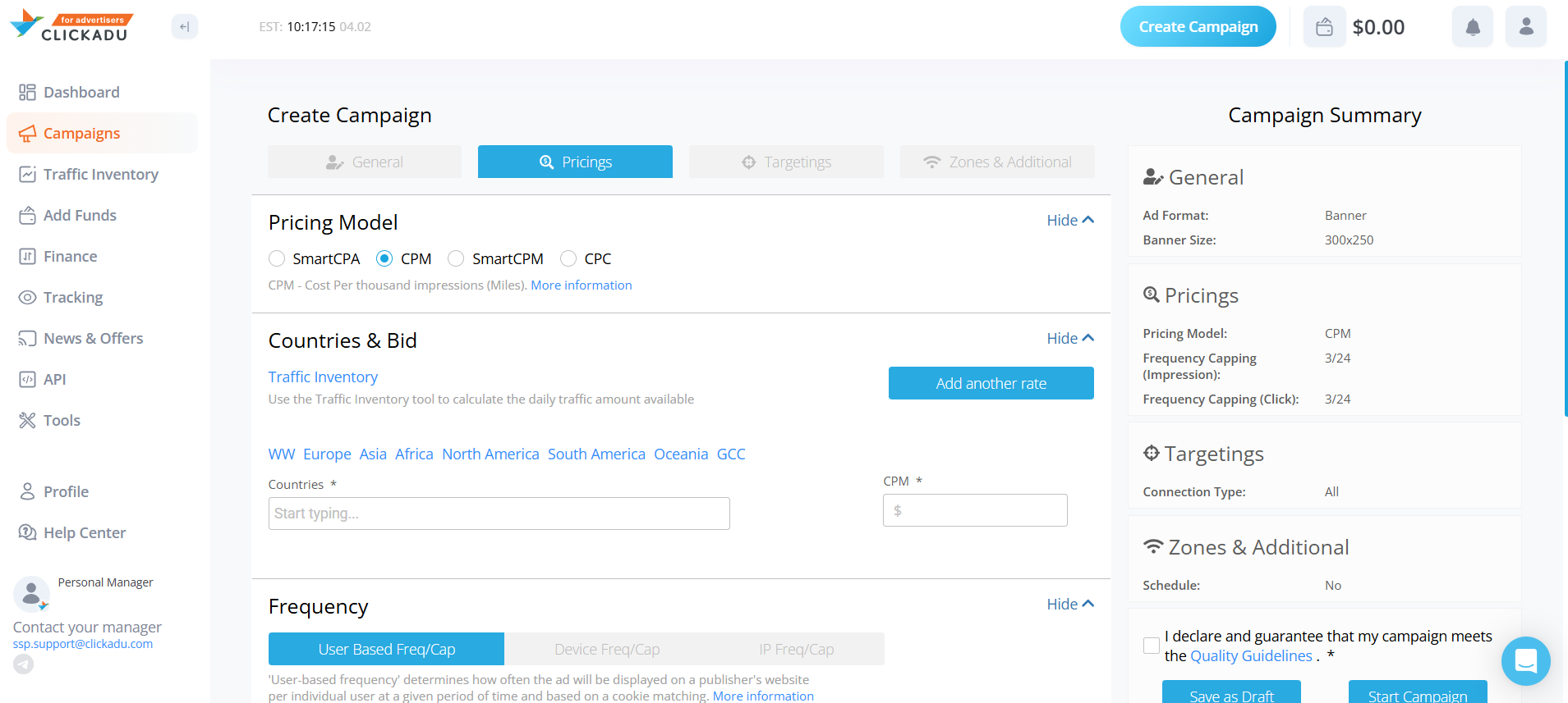 Pricing model Pricing model
