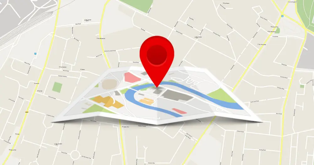 Social network and black label on Google Maps