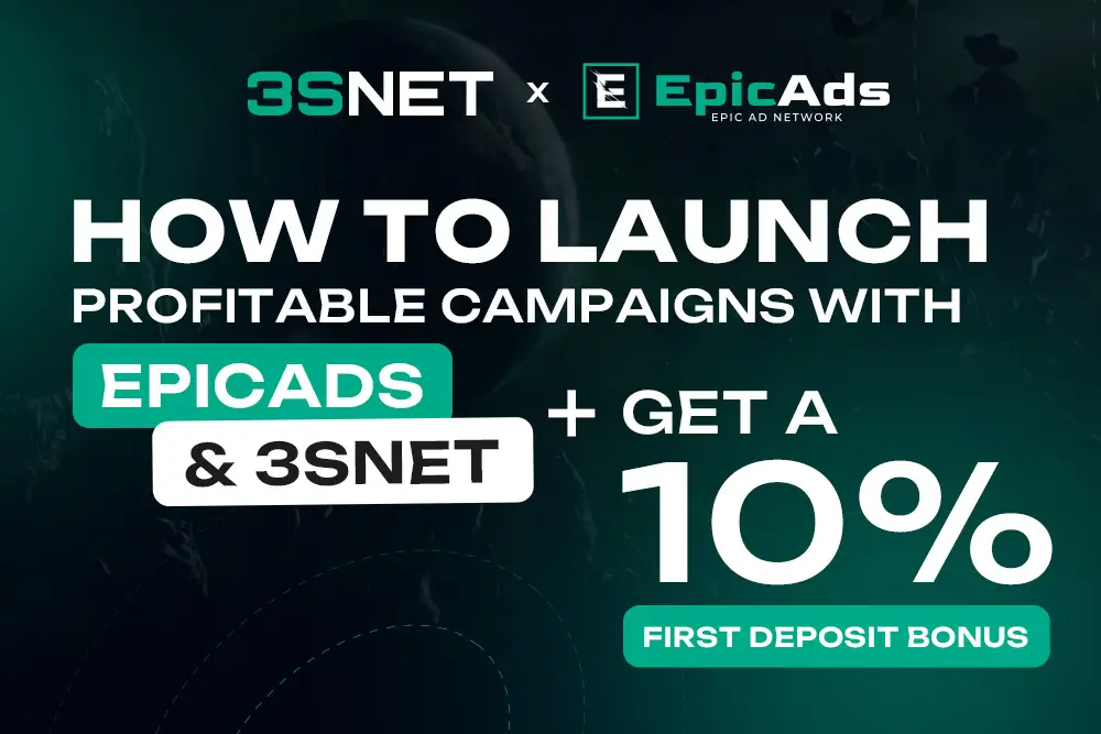 Step-by-step guide on setting up iGaming traffic for 3SNET offers through EpicAds ad network — campaign setup, GEO targeting, creative selection, and tracking configuration